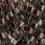 BINARIO plomme/cerise/lysrosa/hvit med Glitz